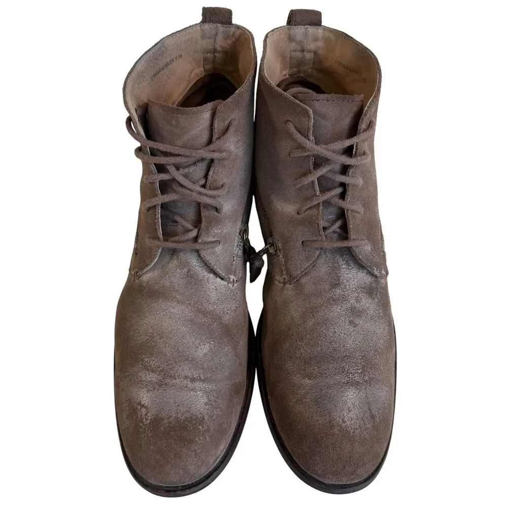 John Varvatos Suede Leather Men's Brown Distressed Chukka Boots Size 10.5M